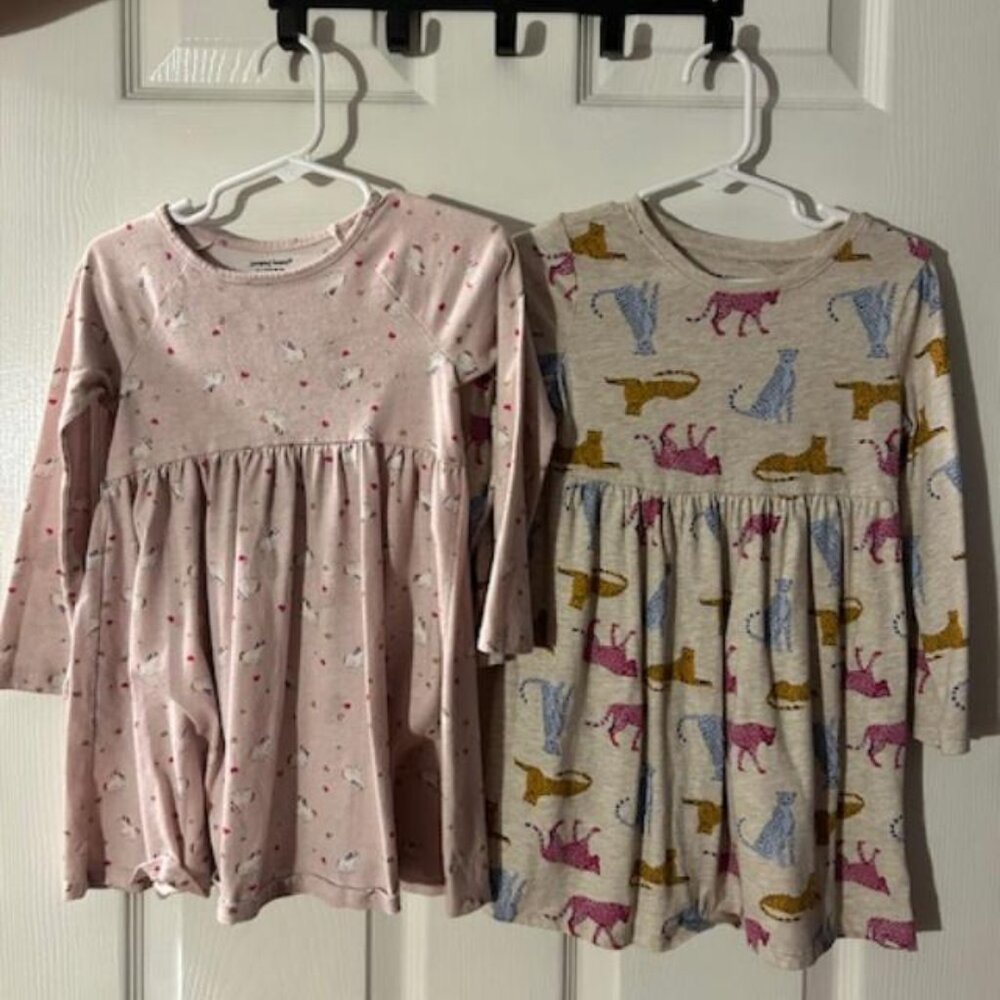 Set of 2 Girls Long Sleeve Dress Size 3T